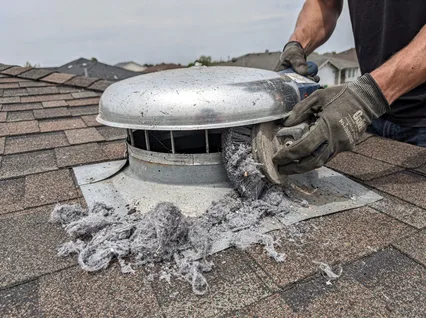 Cleaning Dryer Vent On Roof in Jupiter