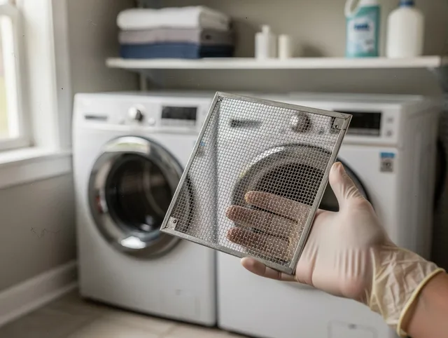 Jupiter Dryer Vent Cleaning specialist performing detailed lint trap cleaning service in Jupiter