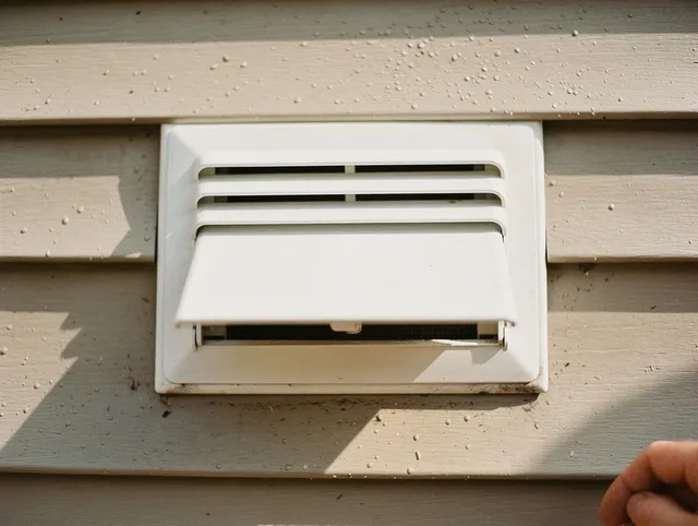 Jupiter Dryer Vent Cleaning technician performing professional exhaust vent cleaning at a residential property in Jupiter
