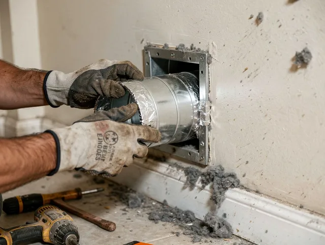 Professional dryer vent repair and installation by Jupiter Dryer Vent Cleaning in Jupiter