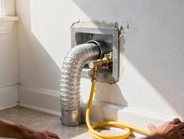 Jupiter Dryer Vent Cleaning certified technician performing specialized gas dryer vent cleaning in Jupiter