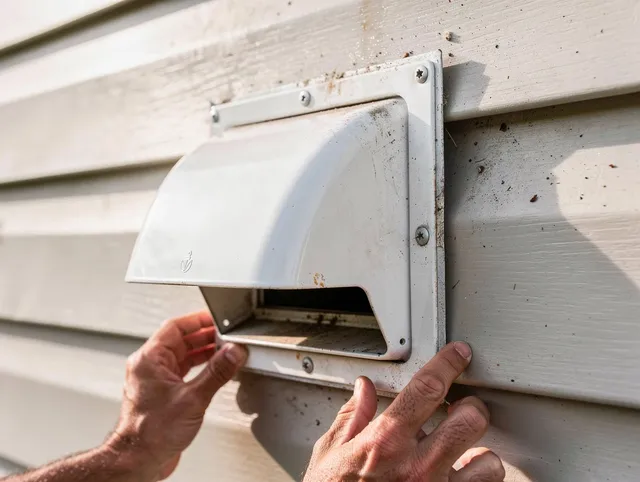 Jupiter Dryer Vent Cleaning technician delivering thorough residential dryer vent cleaning service in Jupiter
